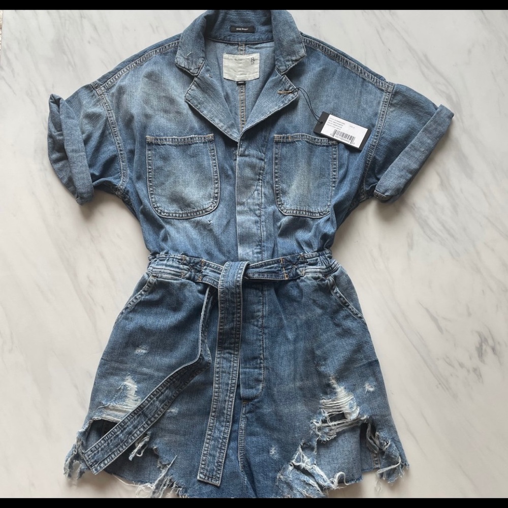 R13- Mick Denim Romper